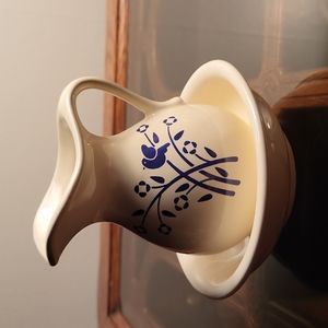 Vintage Pottery Craft Bluebird Pitcher Creamer